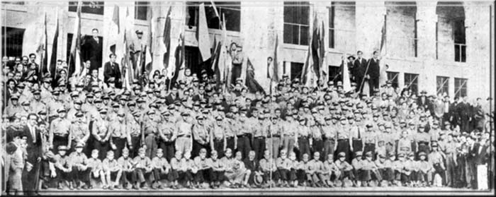 El Movimiento Nacista Chileno en 1933 - Foto tomada en Valparaiso - Aporte del autor del presente artículo